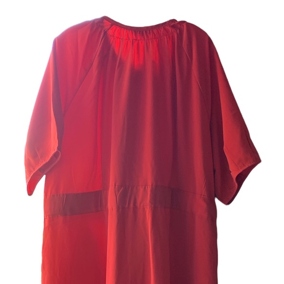 New Prologue Button Up Short Sleeve Dress Melon Pink Woman’s Curvy Plus Size XXL - Picture 10 of 13